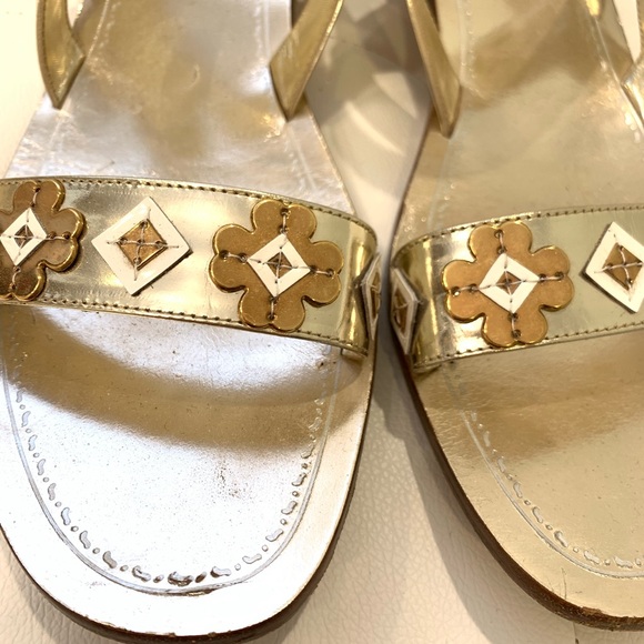 PRADA Flower Application Sandals Sz 41 - Picture 3 of 6